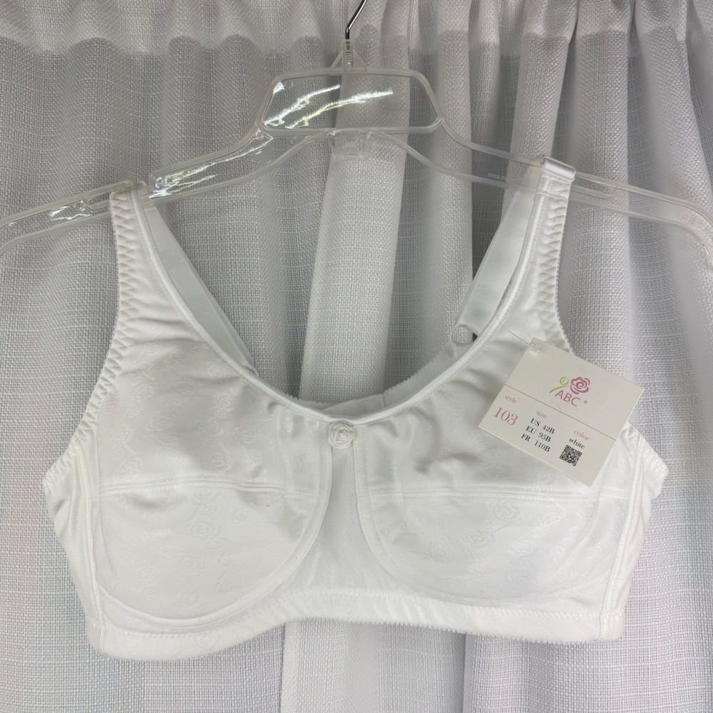 ABC American Breast Care 103 Rose Contour Mastectomy Bra White 42B NWT